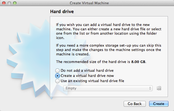 Adding a virtual hard drive